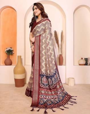 Premium cotton silk & kalamkari print for an elegant look with blouse 2