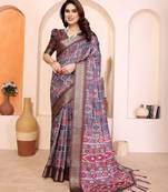 Premium cotton silk & kalamkari print for an elegant look with blouse