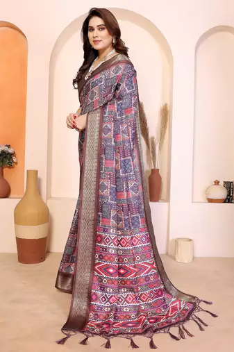 Premium cotton silk & kalamkari print for an elegant look with blouse