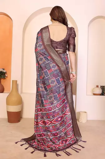 Premium cotton silk & kalamkari print for an elegant look with blouse