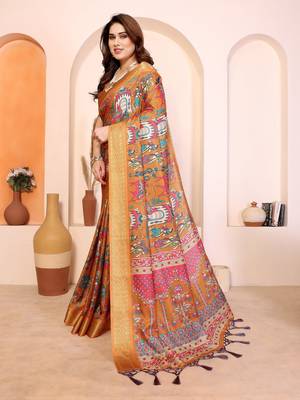 Premium cotton silk & kalamkari print for an elegant look with blouse 2