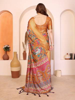 Premium cotton silk & kalamkari print for an elegant look with blouse 3