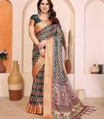 Premium cotton silk & kalamkari print for an elegant look with blouse