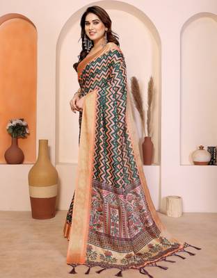Premium cotton silk & kalamkari print for an elegant look with blouse 2