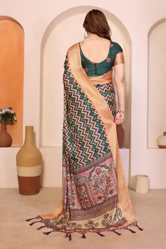 Premium cotton silk & kalamkari print for an elegant look with blouse