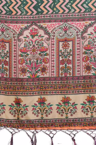 Premium cotton silk & kalamkari print for an elegant look with blouse