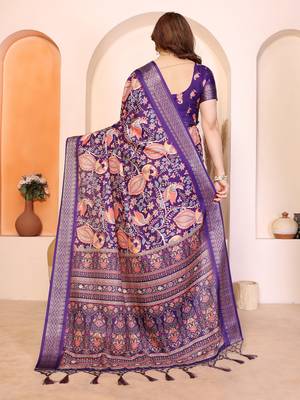 Premium cotton silk & kalamkari print for an elegant look with blouse 3