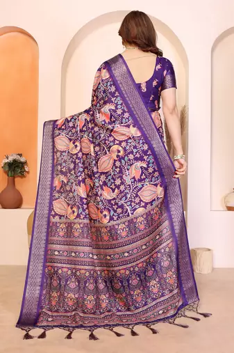 Premium cotton silk & kalamkari print for an elegant look with blouse
