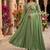 Women's new trendy light green embroidered anarkali suit with pant & dupatta set