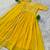 yellow color multi-sequin and zari embroidered faux blooming georgette gown set
