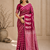 Rani Pink Color Combination Of Silver And Gold Zari Weaving, Intricate Mango Motifs Viscose Satin Silk Saree