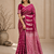 Rani Pink Color Combination Of Silver And Gold Zari Weaving, Intricate Mango Motifs Viscose Satin Silk Saree