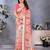Handloom linen cotton zari border digital printed saree  with attached blouse