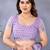 Handloom linen cotton zari border digital printed saree  with attached blouse