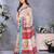 Handloom linen cotton zari border digital printed saree  with attached blouse