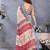 Handloom linen cotton zari border digital printed saree  with attached blouse