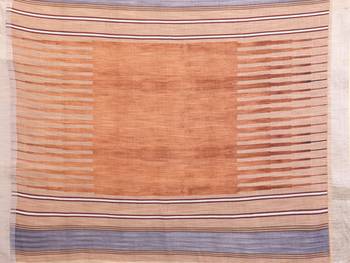 Handloom linen cotton zari border digital printed saree  with attached blouse 5