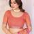 Handloom linen cotton zari border digital printed saree  with attached blouse