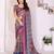 Handloom linen cotton zari border digital printed saree  with attached blouse