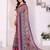 Handloom linen cotton zari border digital printed saree  with attached blouse