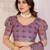 Handloom linen cotton zari border digital printed saree  with attached blouse
