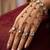 White Stone & Agate Stone Haath Phool (Hand Panja)     Antique Gold-Plated