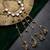 White Stone & Agate Stone Haath Phool (Hand Panja)     Antique Gold-Plated