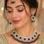 Maroon & Green Color Agate Stone Necklace Set with Matching Earrings & Maang Tikka | Gold-Plated Jewelry Set