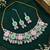 Pink & Pista Color Necklace Set with Earrings and Maang Tikka | Agate Stone | Gold-Plated