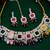 Multicolor Agate Stone Necklace Set with Earrings & Maang Tikka | Gold-Plated