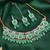 Pista Color Agate Stone Necklace Set with Earrings & Maang Tikka | Gold-Plated Jewelry Set