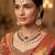Maroon Color Gold-Plated Agate Stone Necklace Set with Matching Earrings & Maang Tikka