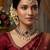 Rani Color Agate Stone Necklace Set with Earrings & Maang Tikka | Gold-Plated Jewelry Set