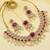 Rani Color Agate Stone Necklace Set with Earrings & Maang Tikka | Gold-Plated Jewelry Set
