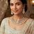 Pink color necklace set with earrings and maang tikka     agate stone, lekar gold plating