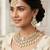 White Agate Stone Necklace Set with Earrings & Maang Tikka | Gold-Plated