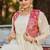 off-white color jacquard work viscose gown set