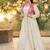 off-white color jacquard work viscose gown set