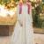 off-white color jacquard work viscose gown set