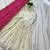 off-white color jacquard work viscose gown set
