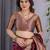 Maroon elegant zari woven banarasi silk sarees with attached blouse