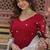 red color zari and sequin embroidered faux blooming georgette gown set