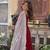 red color zari and sequin embroidered faux blooming georgette gown set
