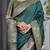 Green elegant zari woven banarasi silk sarees with attached blouse