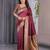 Maroon elegant zari woven banarasi silk sarees with attached blouse