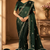 Party Wear Sequence And Buti Work Chinon Silk Saree With Embroidery Unstitched Blouse Piece