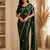 Party Wear Sequence And Buti Work Chinon Silk Saree With Embroidery Unstitched Blouse Piece