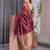 Maroon elegant zari woven banarasi silk sarees with attached blouse