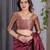 Maroon elegant zari woven banarasi silk sarees with attached blouse
