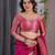 Pink elegant zari woven banarasi silk sarees with attached blouse